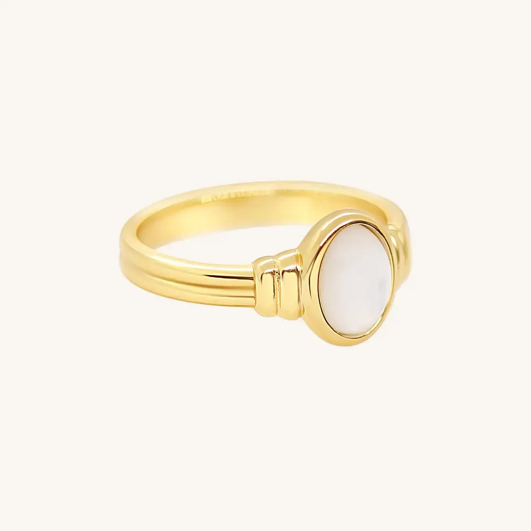 Fable Mother of Pearl Ring - Stone of Protection