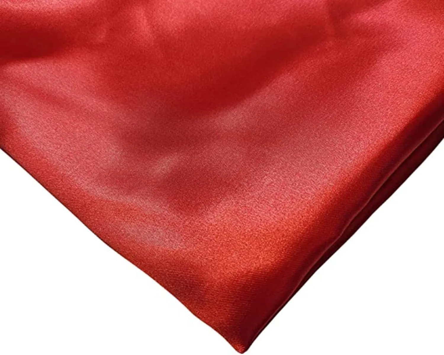 FabricLA Charmeuse Satin Fabric by The Yards - 58/60" Inches (150 cm) Wide Satin Silky Fabric | Red