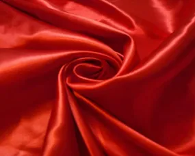 FabricLA Charmeuse Satin Fabric by The Yards - 58/60" Inches (150 cm) Wide Satin Silky Fabric | Red