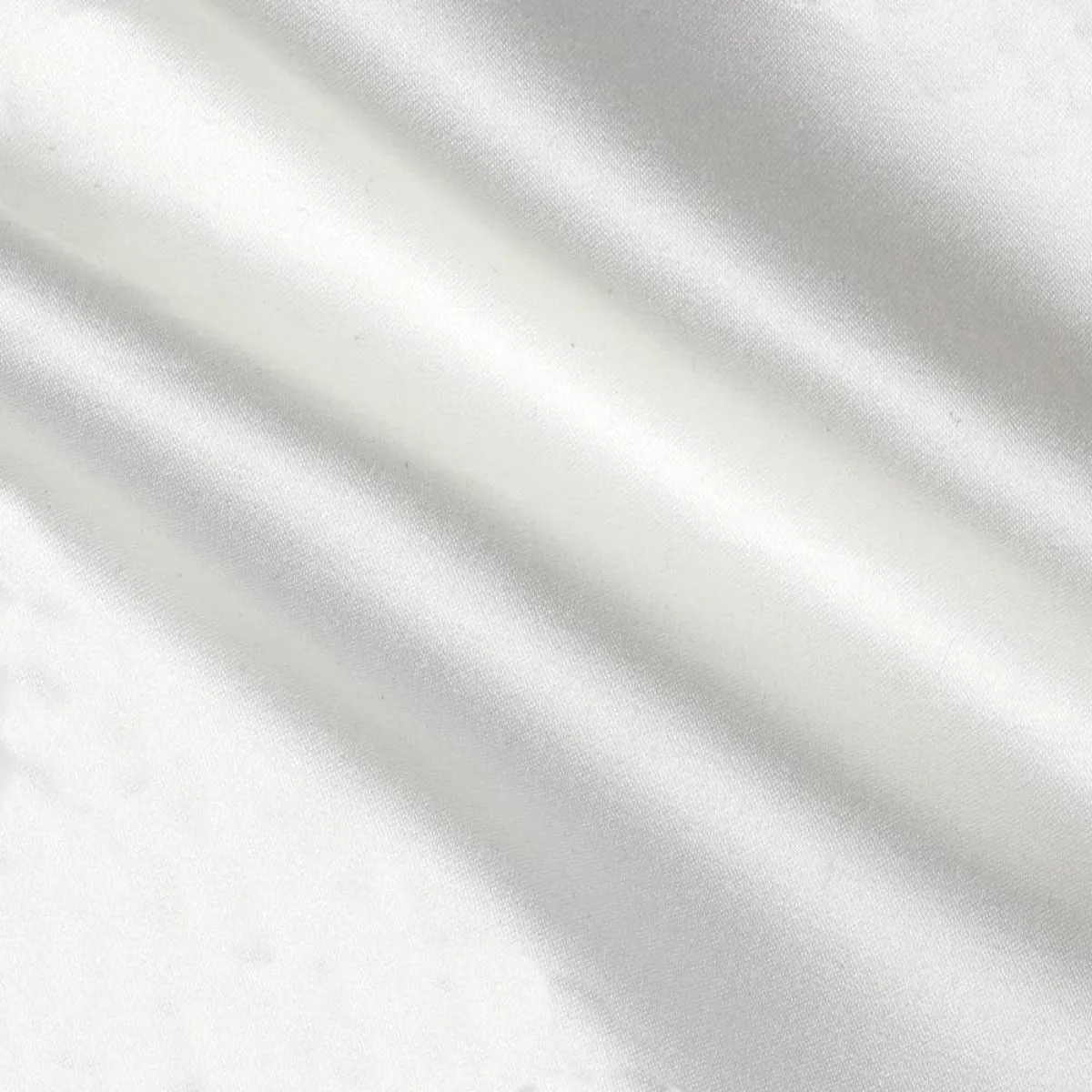 FabricLA Charmeuse Satin Fabric by The Yards - 58/60" Inches (150 cm) Wide Satin Silky Fabric | White