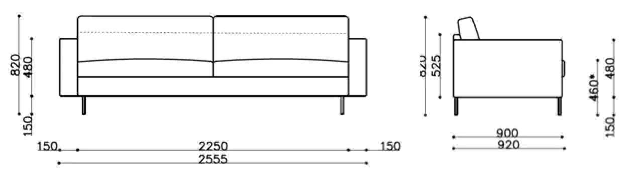 Fermo 3 seter sofa