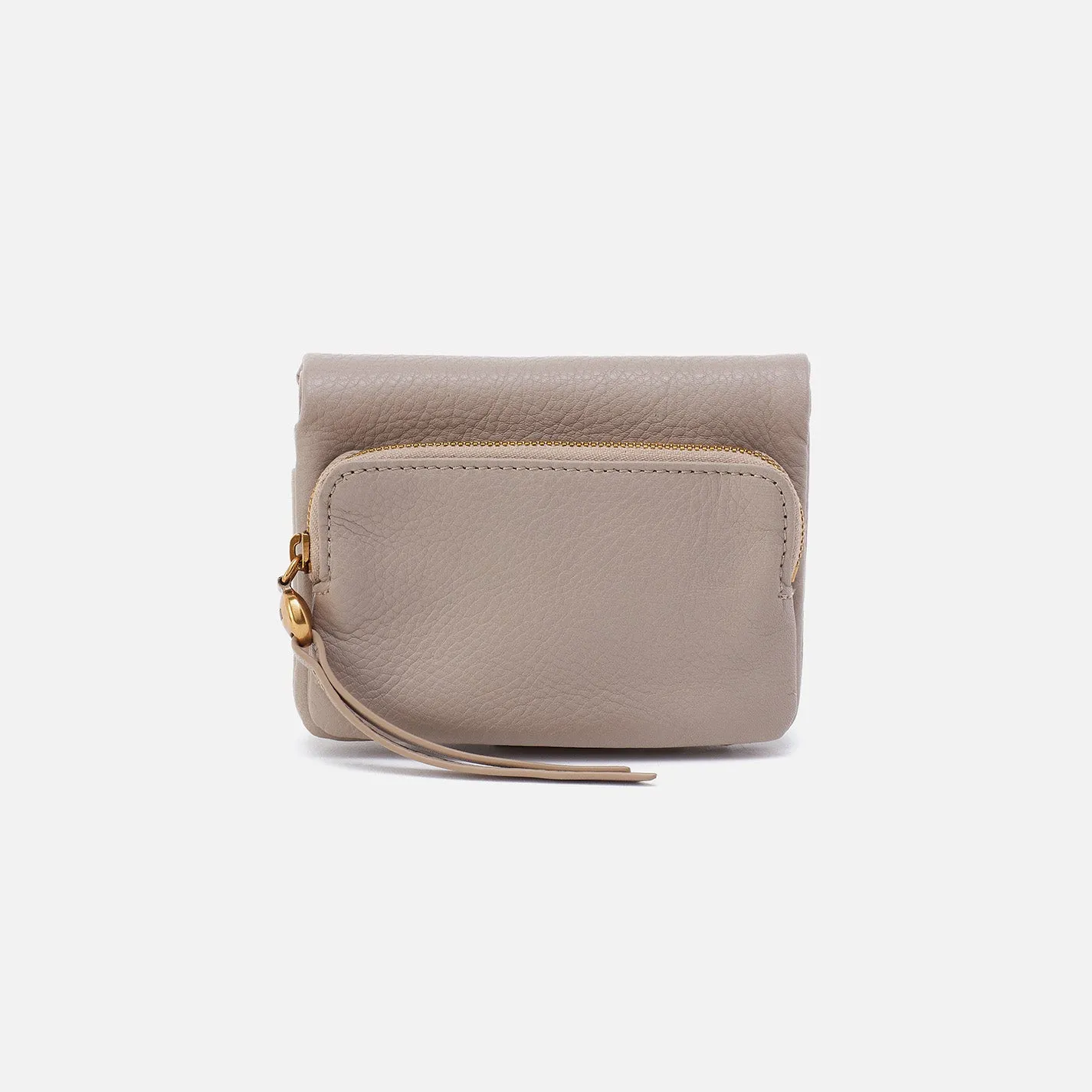 Fern Bifold Wallet In Pebbled Leather - Taupe