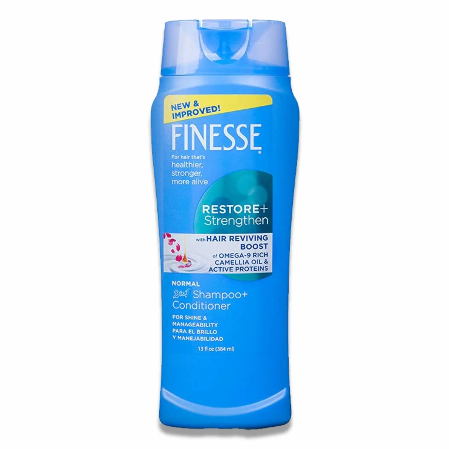 Finesse - Self Adjusting 2 in 1 Texture Enhancing Shampoo and Unisex Conditioner - 13 Oz - 6 Pack