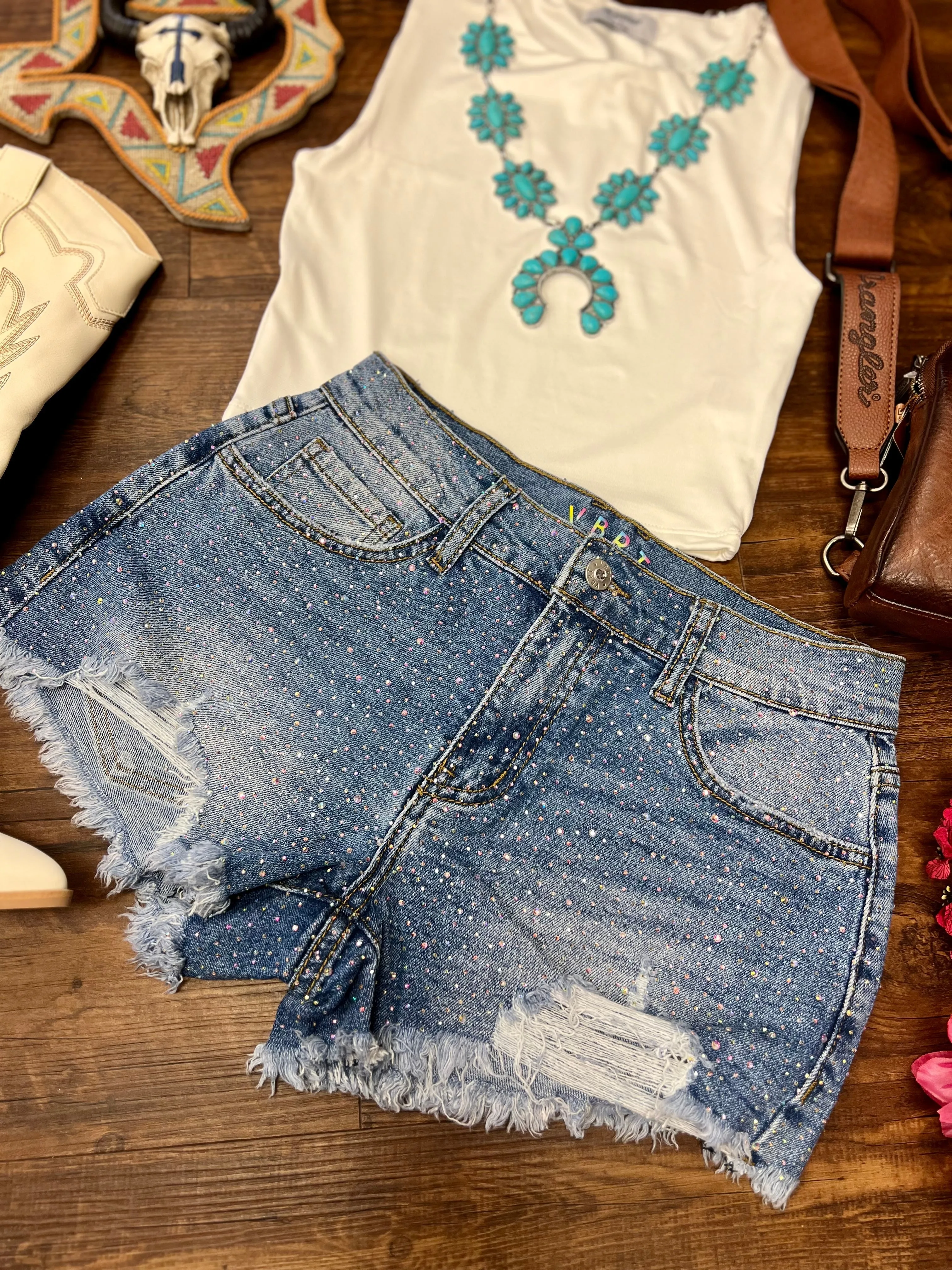 Galaxy Denim Shorts