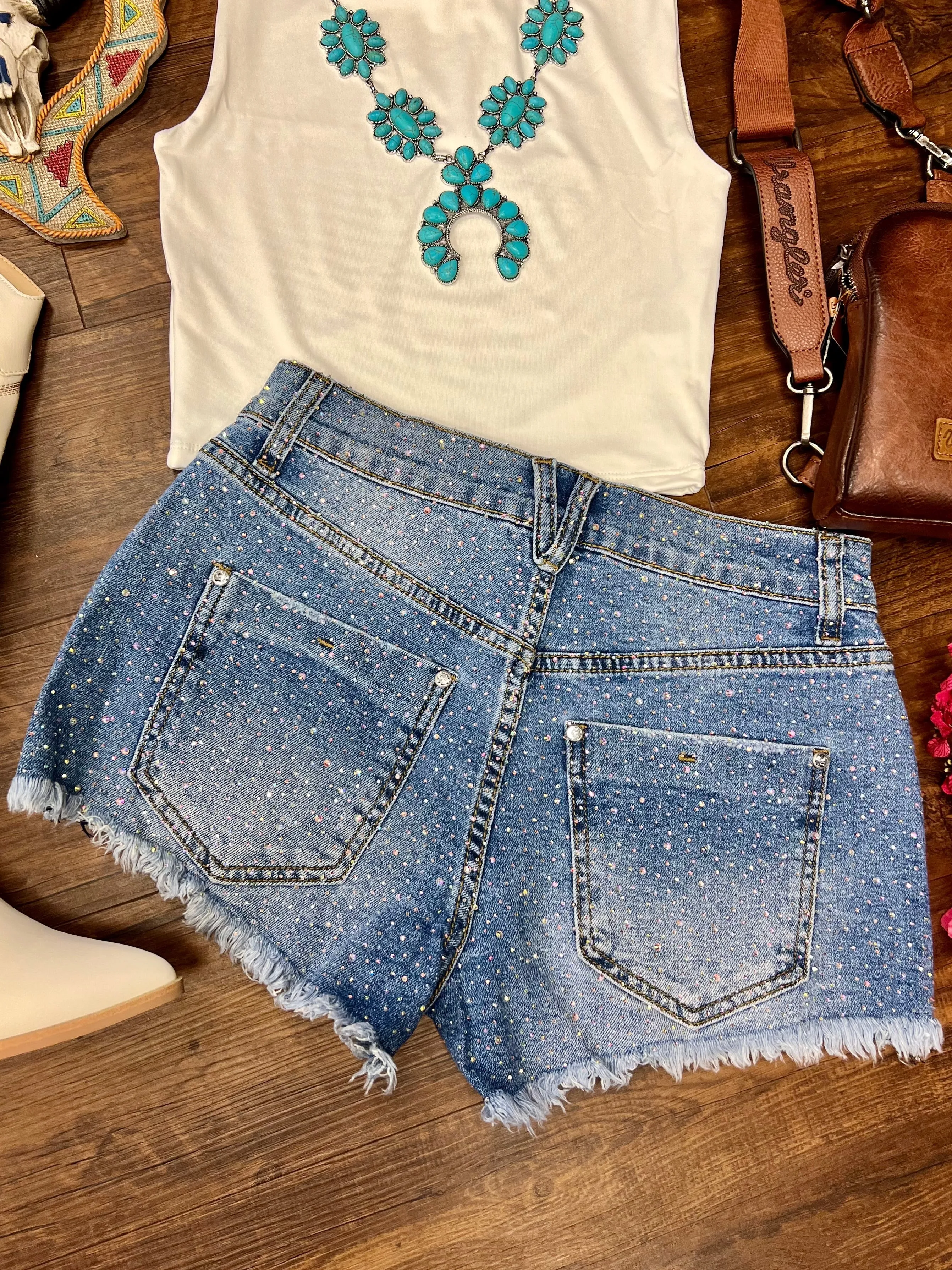 Galaxy Denim Shorts