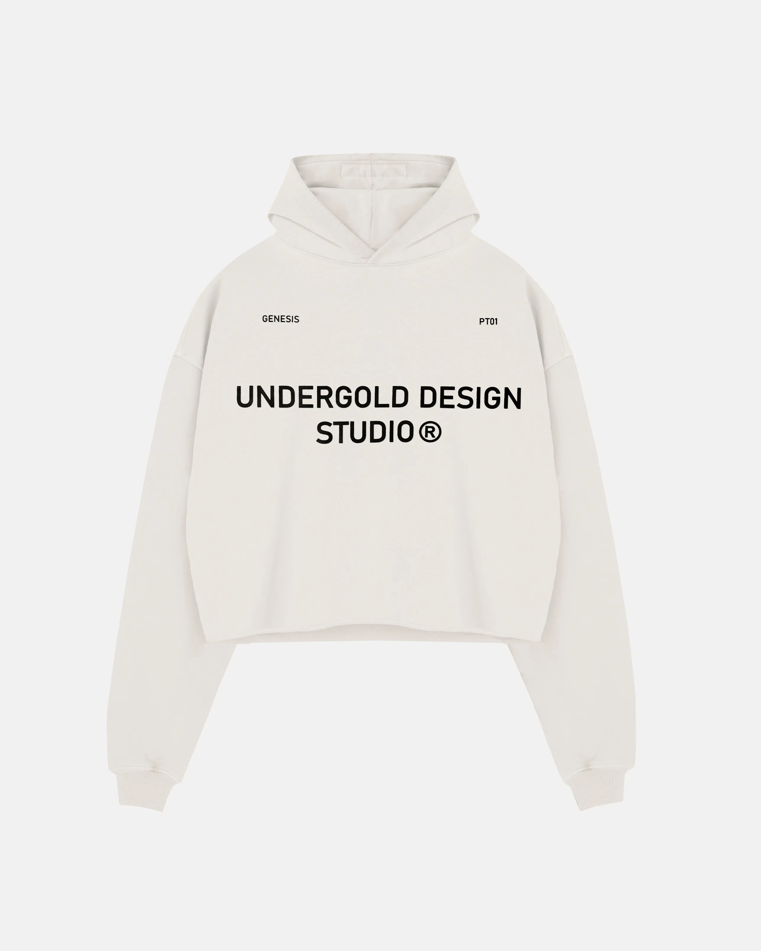 Genesis PT01 Basic Cropped Hoodie White