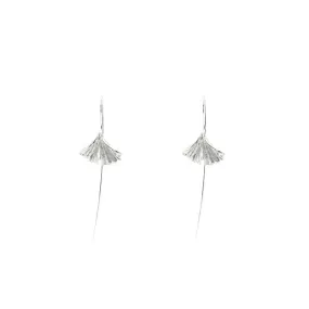 Ginkgo Sterling Silver Pull-Thru Earrings