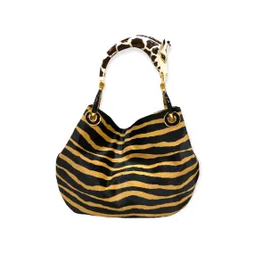 GIRAFFE  SMALL HANDBAG  IN PONY-EFFECT LEATHER