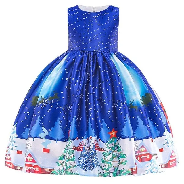 Girls Christmas dress snowflake dresses for girls princess dress halloween christmas anniversaire