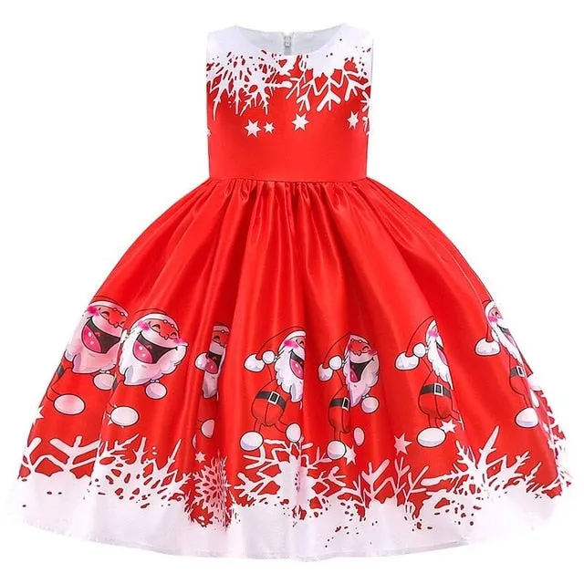 Girls Christmas dress snowflake dresses for girls princess dress halloween christmas anniversaire