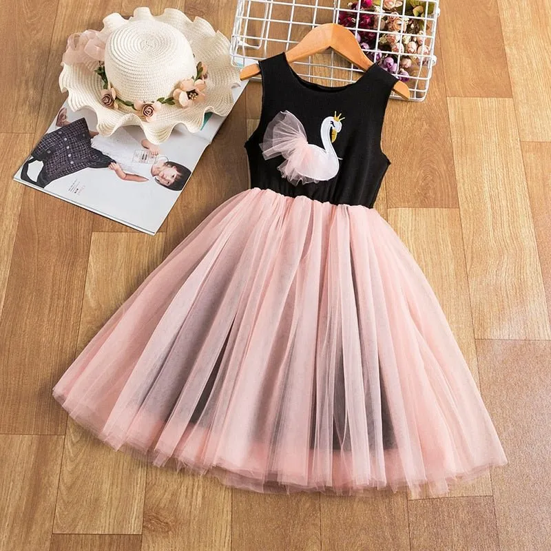 Girls Sleeveless Tutu Dress