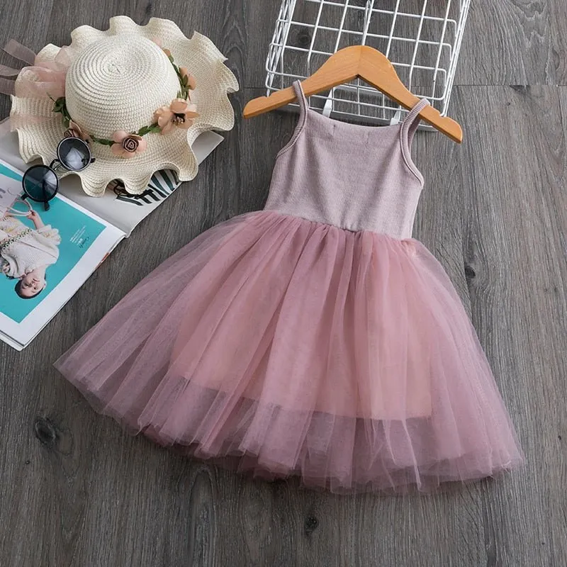 Girls Sleeveless Tutu Dress