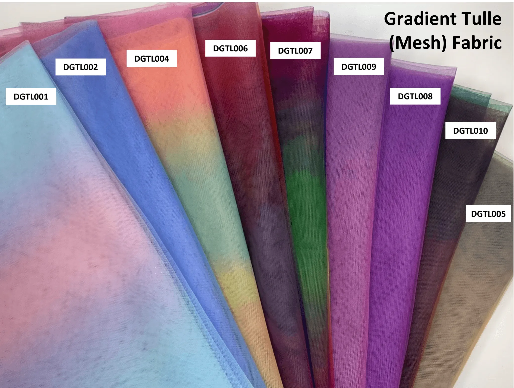 Gradient Soft Luxury Tulle / Mesh Fabric