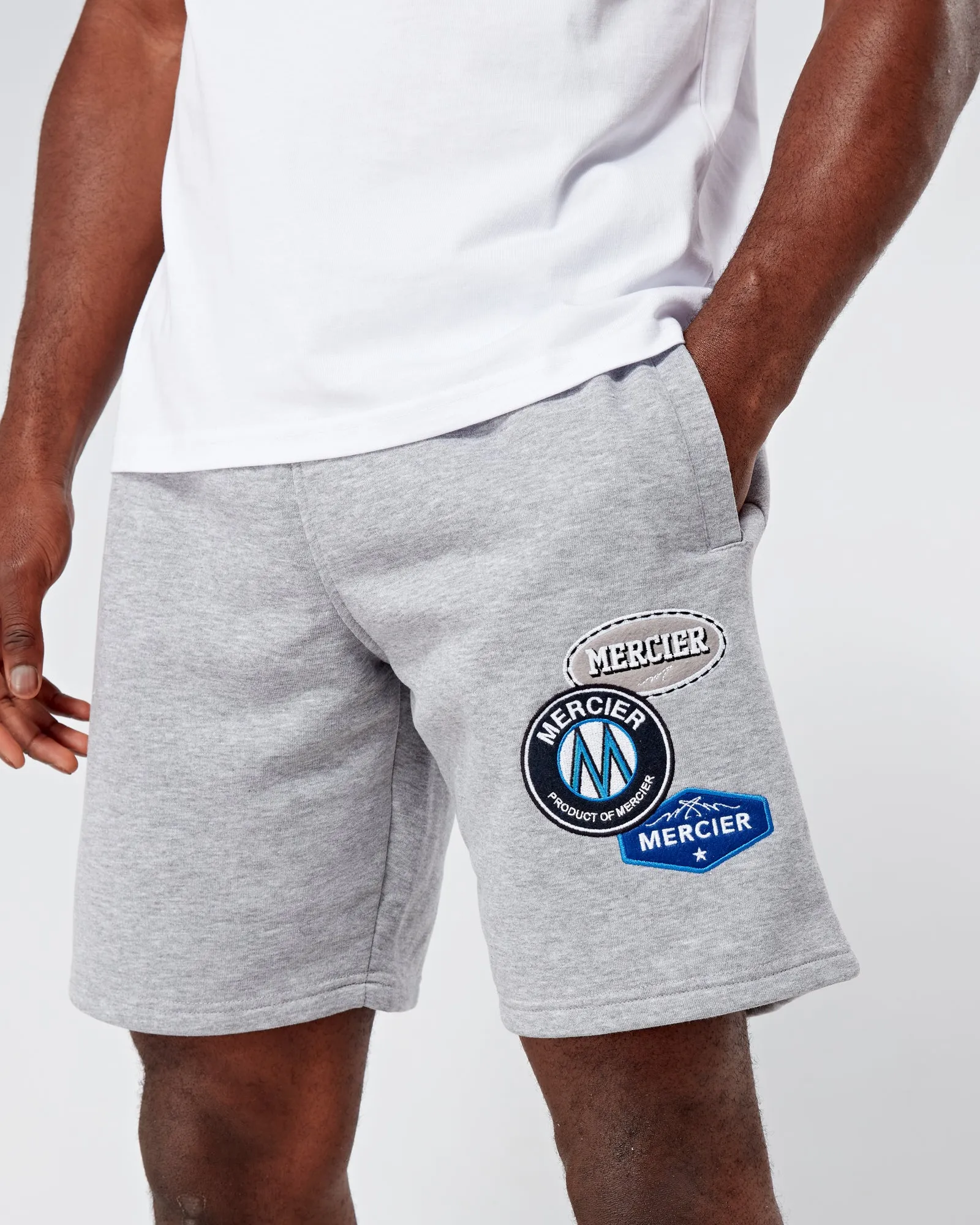 Grey Marl OG Mercier Badge Shorts