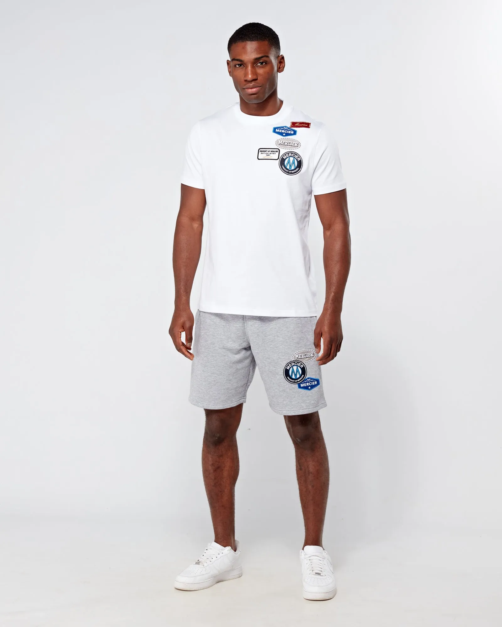 Grey Marl OG Mercier Badge Shorts