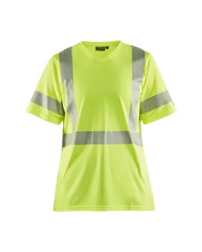 High Visibility Ladies V-Neck Tee Shirt by Blaklader - Certified Class 2 UV Protection