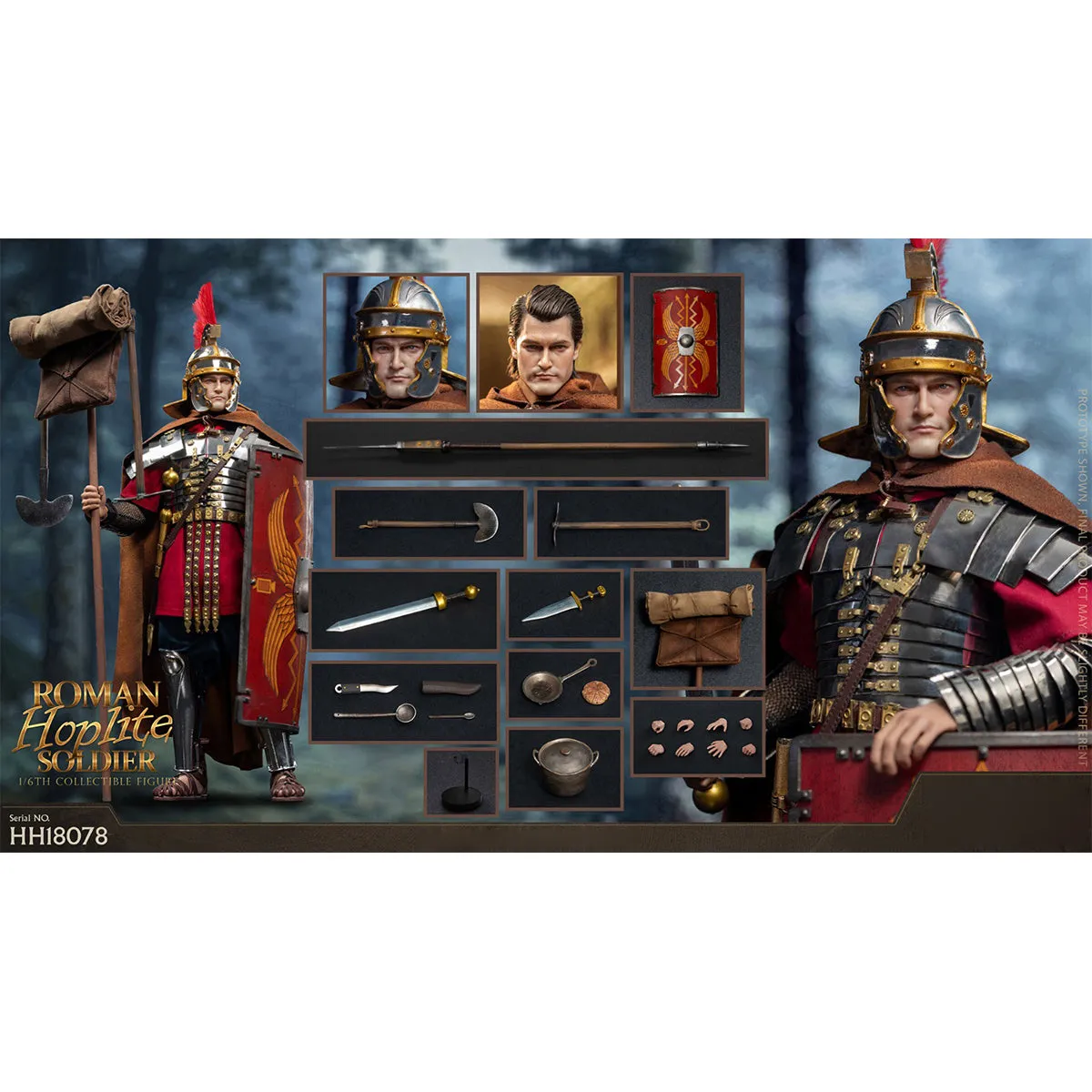 HiPlay HAOYUTOYS, Imperial Legion Hoplite Soldier Remastered Version, Action Figure