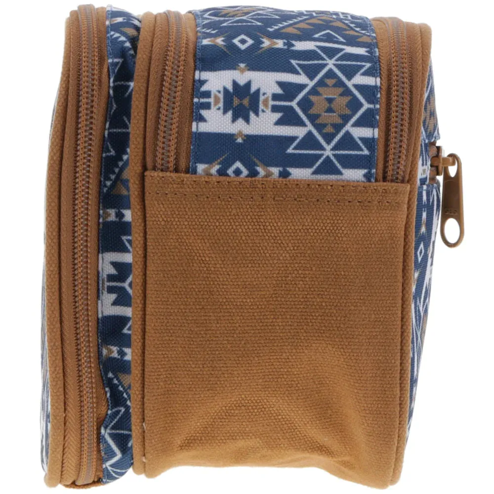 HOOEY
DOPP KIT NAVY/WHITE AZTEC PATTERN