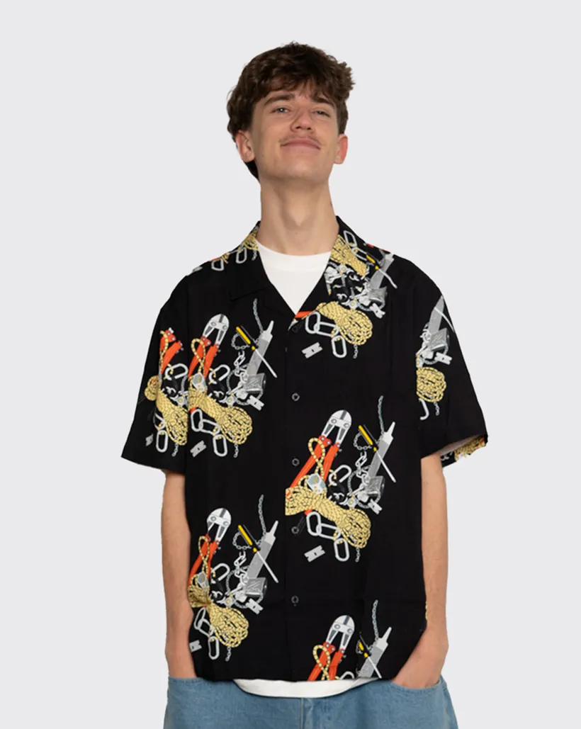 Huf Worldwide Skidrokyo Resort Shirt - Black