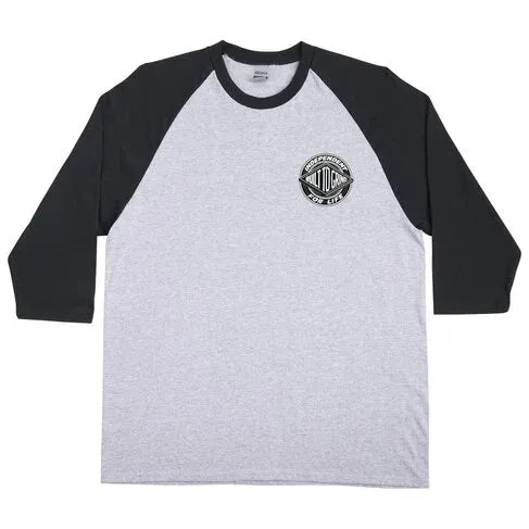 Independent 3/4 Silver Raglan For Life Clutch Sport Grey Black