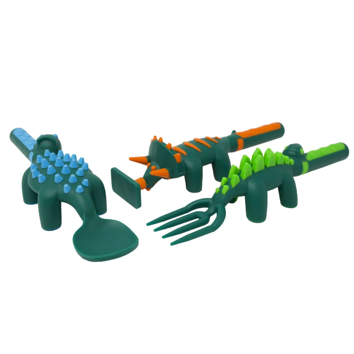 Induvial Dinosaur Constructive Eating Utensils