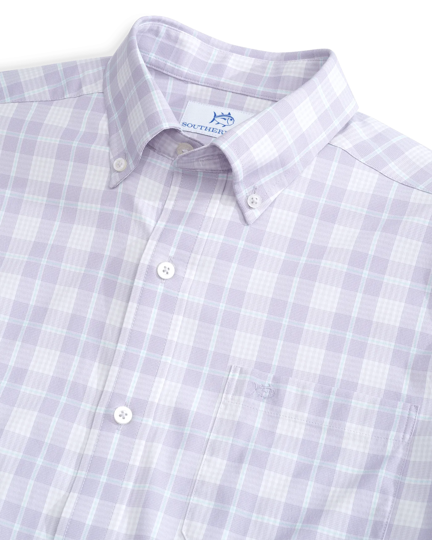 Intercoastal Primrose Plaid Long Sleeve Sport Shirt - Orchid Petal