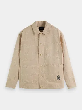 Jacquard twill overshirt jacket