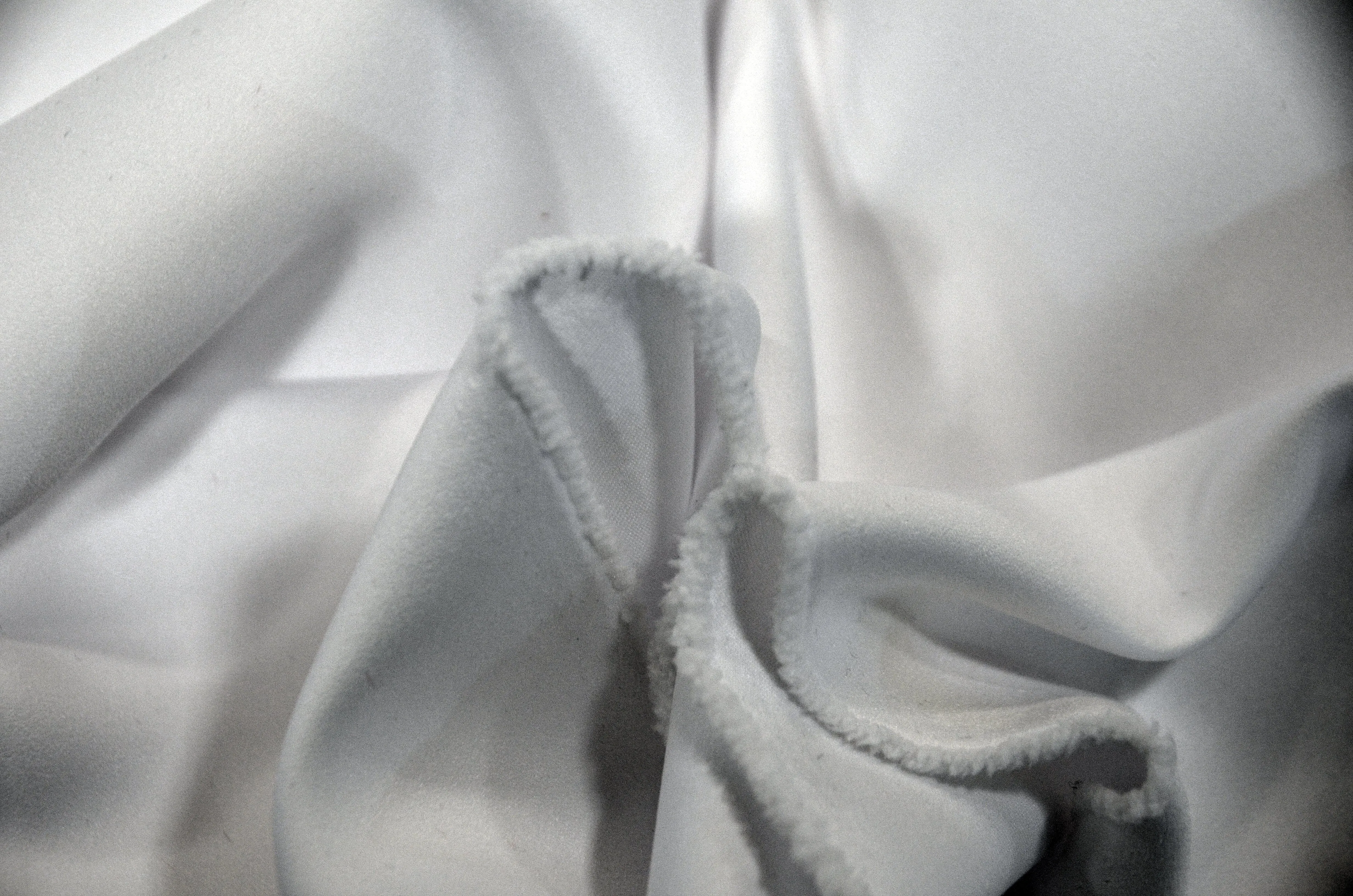 Japanese Matte Satin Peau de Soie Fabric | White Matte Satin | White Duchess Satin | Heavy Dull White Wedding Dress Satin for Bridal Wear |