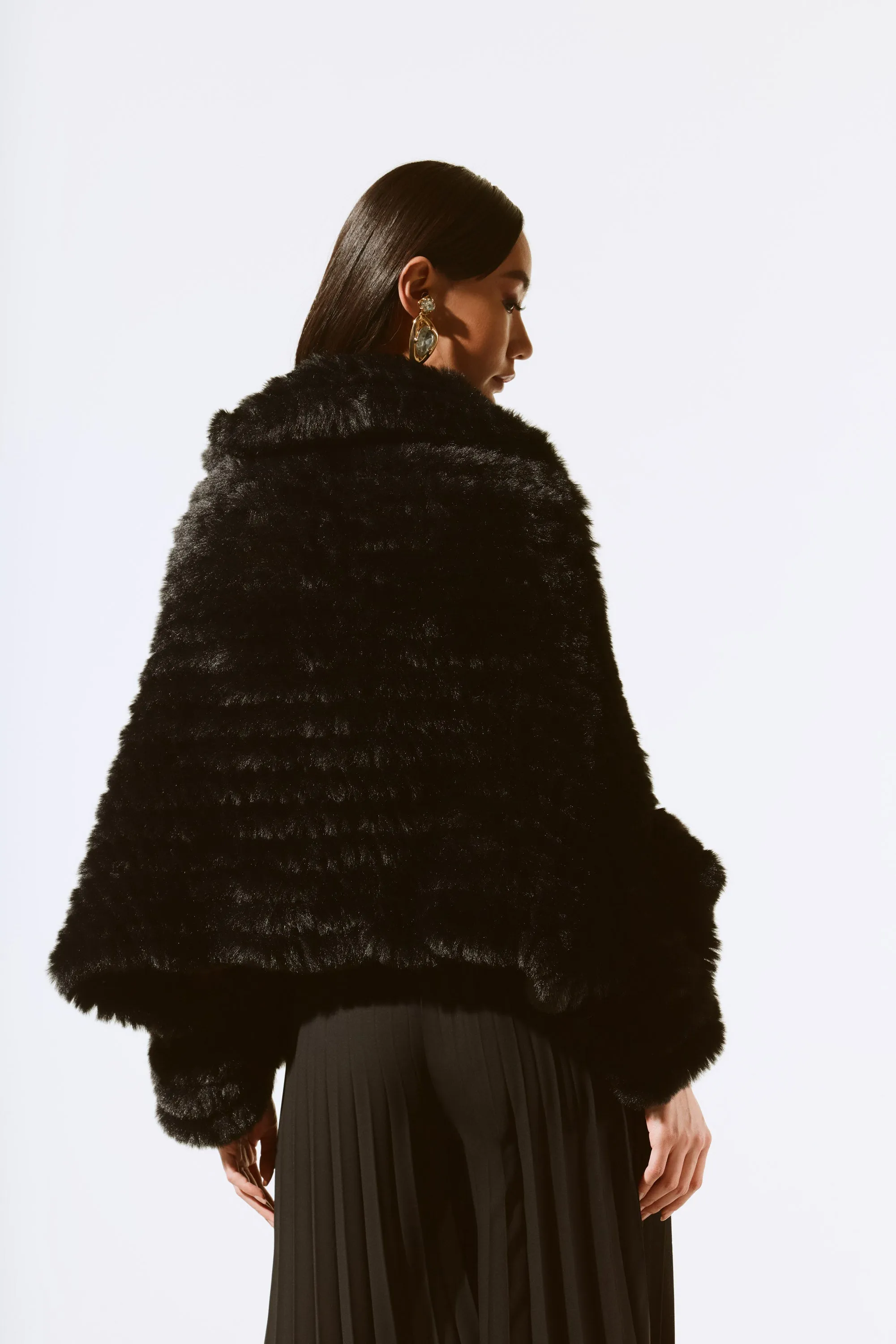 Joseph Ribkoff Faux Fur Cover-up