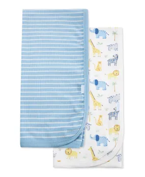 Jungle Fun Bamboo Receiving Blankets (2-Pack)