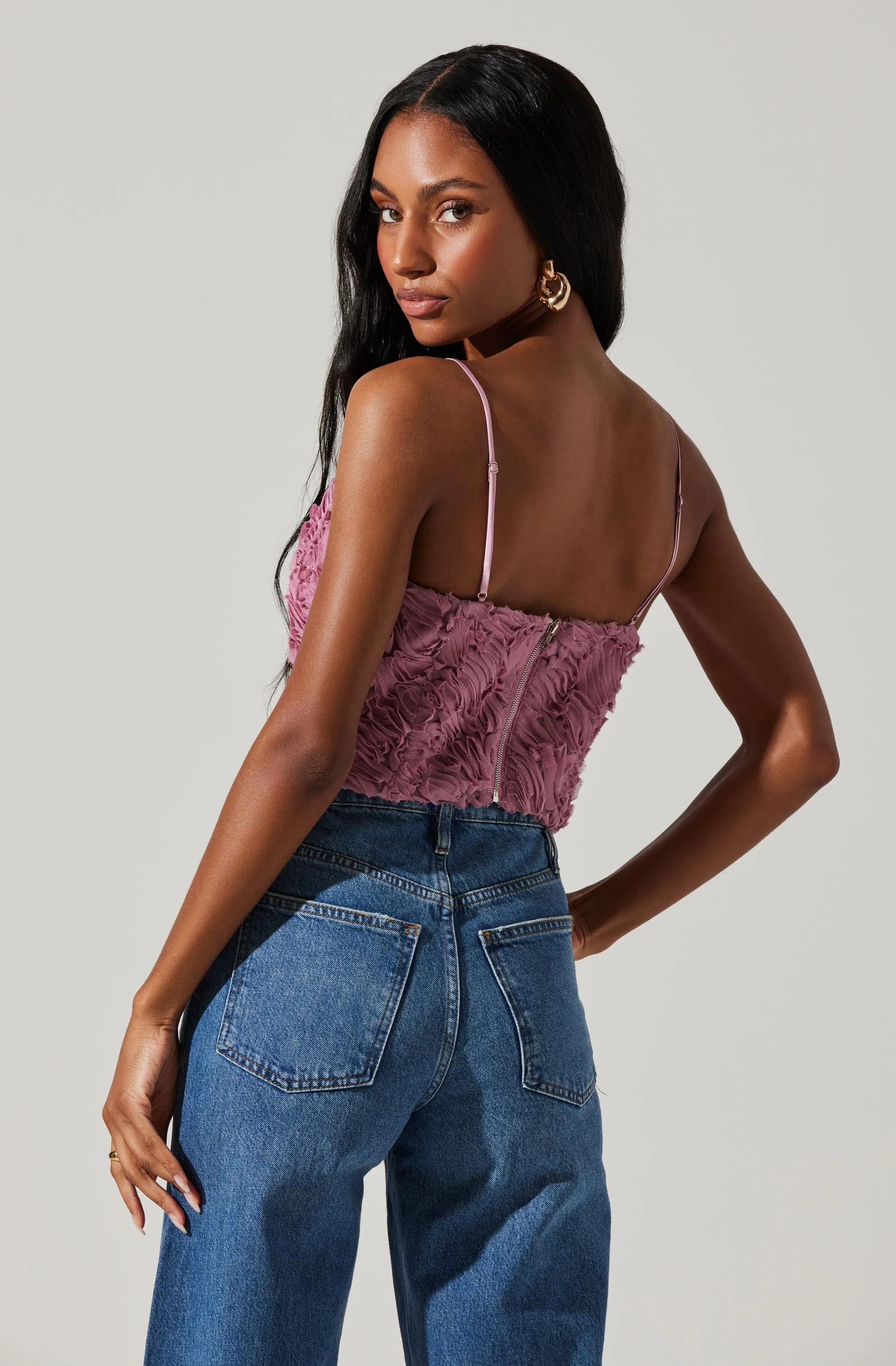 Kalinda 3D Texture Crop Top