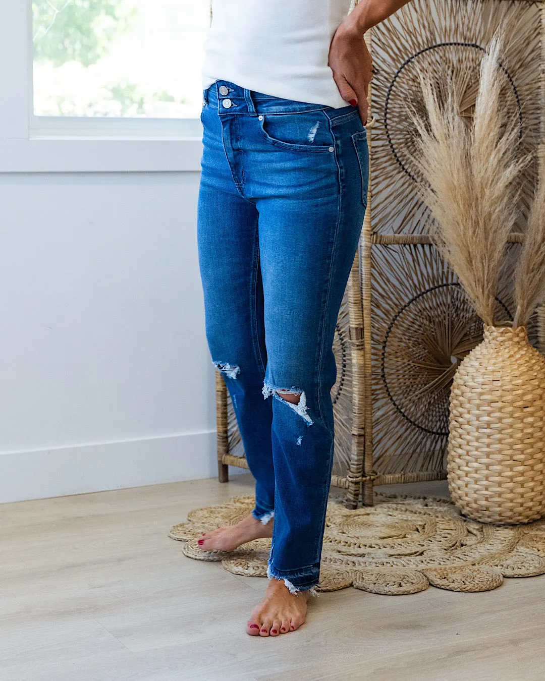 KanCan Callie Released Hem Straight Jeans