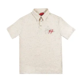 LA ROPA French Terry Polo In Fruity Cream