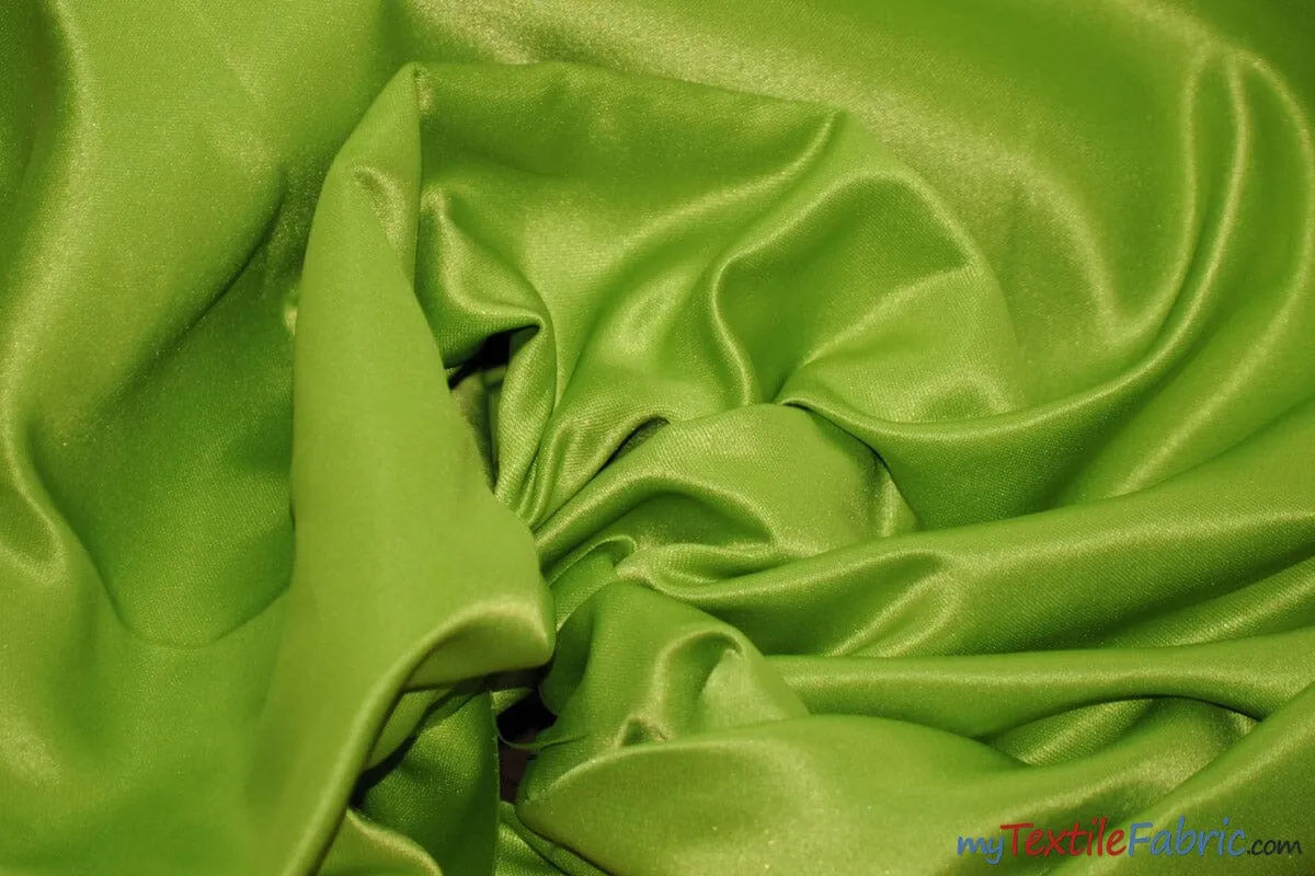 L'Amour Satin Fabric | Polyester Matte Satin | Peau De Soie | 60" Wide | Continuous Yards | Wedding Dress, Tablecloth, Multiple Colors |