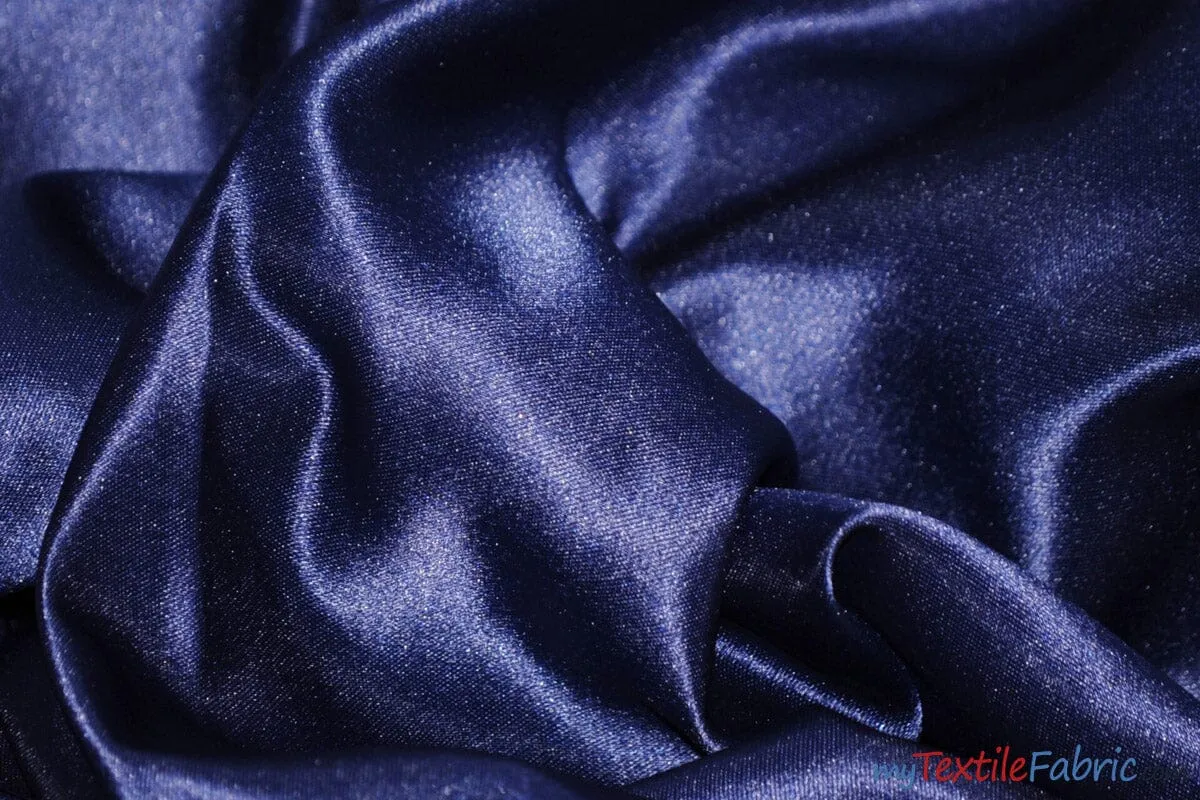 L'Amour Satin Fabric | Polyester Matte Satin | Peau De Soie | 60" Wide | Continuous Yards | Wedding Dress, Tablecloth, Multiple Colors |