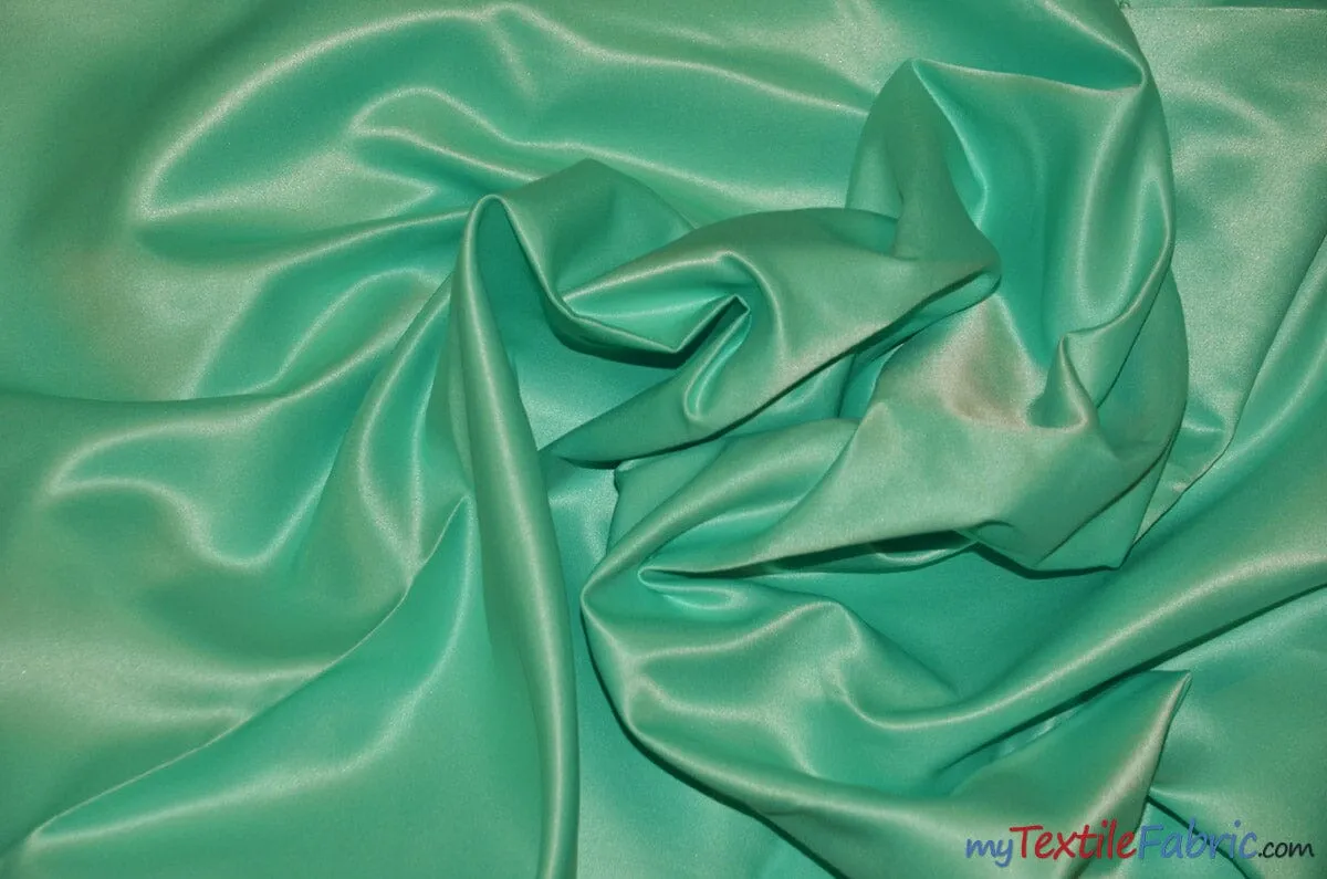 L'Amour Satin Fabric | Polyester Matte Satin | Peau De Soie | 60" Wide | Continuous Yards | Wedding Dress, Tablecloth, Multiple Colors |