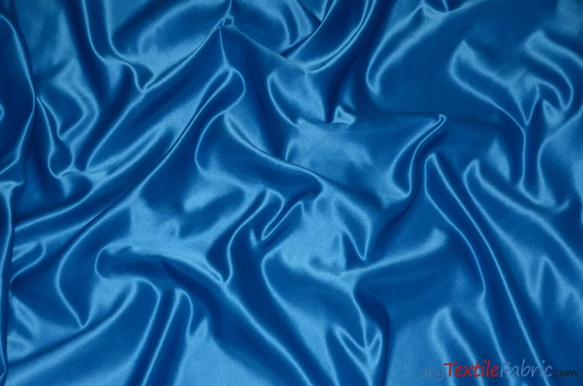 L'Amour Satin Fabric | Polyester Matte Satin | Peau De Soie | 60" Wide | Continuous Yards | Wedding Dress, Tablecloth, Multiple Colors |