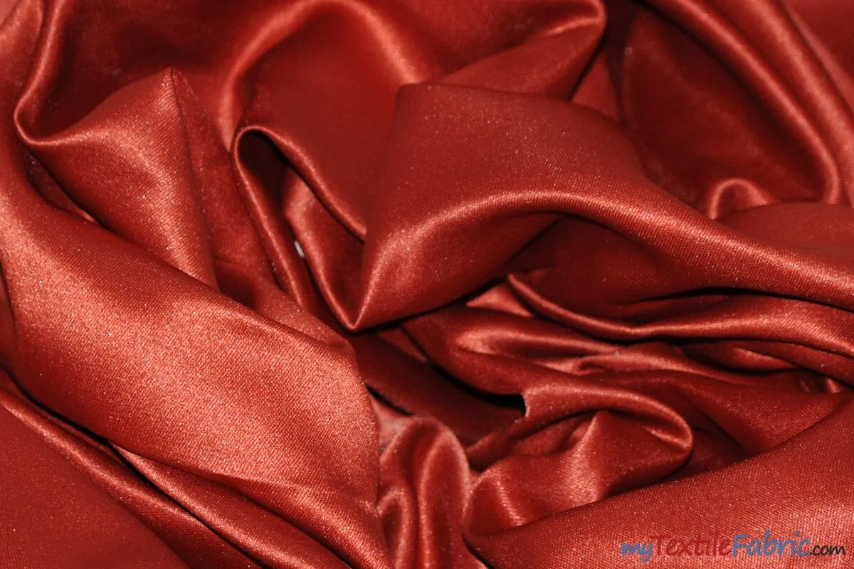 L'Amour Satin Fabric | Polyester Matte Satin | Peau De Soie | 60" Wide | Continuous Yards | Wedding Dress, Tablecloth, Multiple Colors |