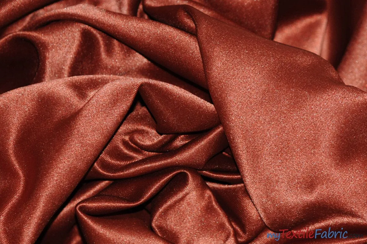 L'Amour Satin Fabric | Polyester Matte Satin | Peau De Soie | 60" Wide | Continuous Yards | Wedding Dress, Tablecloth, Multiple Colors |