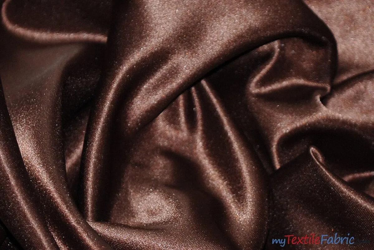 L'Amour Satin Fabric | Polyester Matte Satin | Peau De Soie | 60" Wide | Continuous Yards | Wedding Dress, Tablecloth, Multiple Colors |