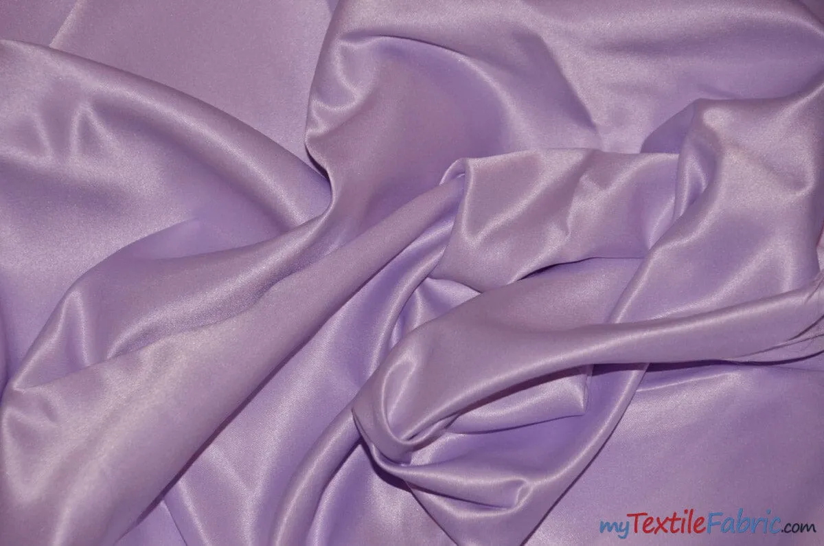 L'Amour Satin Fabric | Polyester Matte Satin | Peau De Soie | 60" Wide | Continuous Yards | Wedding Dress, Tablecloth, Multiple Colors |