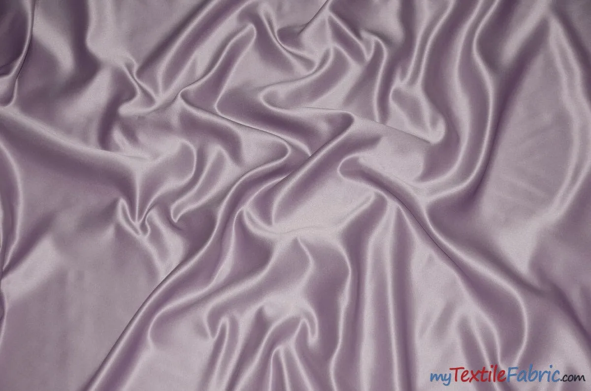 L'Amour Satin Fabric | Polyester Matte Satin | Peau De Soie | 60" Wide | Continuous Yards | Wedding Dress, Tablecloth, Multiple Colors |