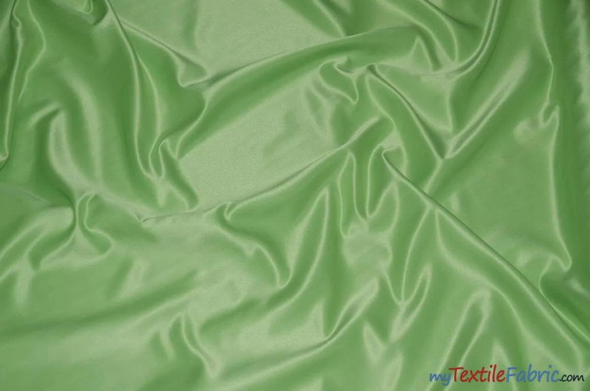 L'Amour Satin Fabric | Polyester Matte Satin | Peau De Soie | 60" Wide | Continuous Yards | Wedding Dress, Tablecloth, Multiple Colors |