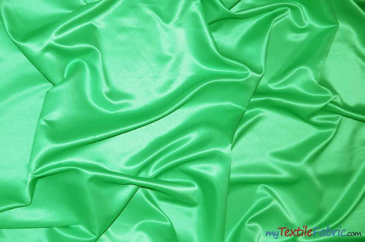 L'Amour Satin Fabric | Polyester Matte Satin | Peau De Soie | 60" Wide | Continuous Yards | Wedding Dress, Tablecloth, Multiple Colors |