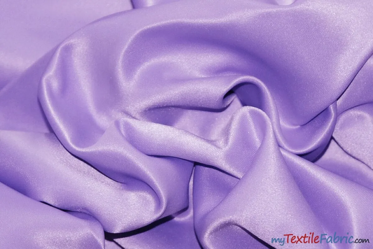 L'Amour Satin Fabric | Polyester Matte Satin | Peau De Soie | 60" Wide | Continuous Yards | Wedding Dress, Tablecloth, Multiple Colors |