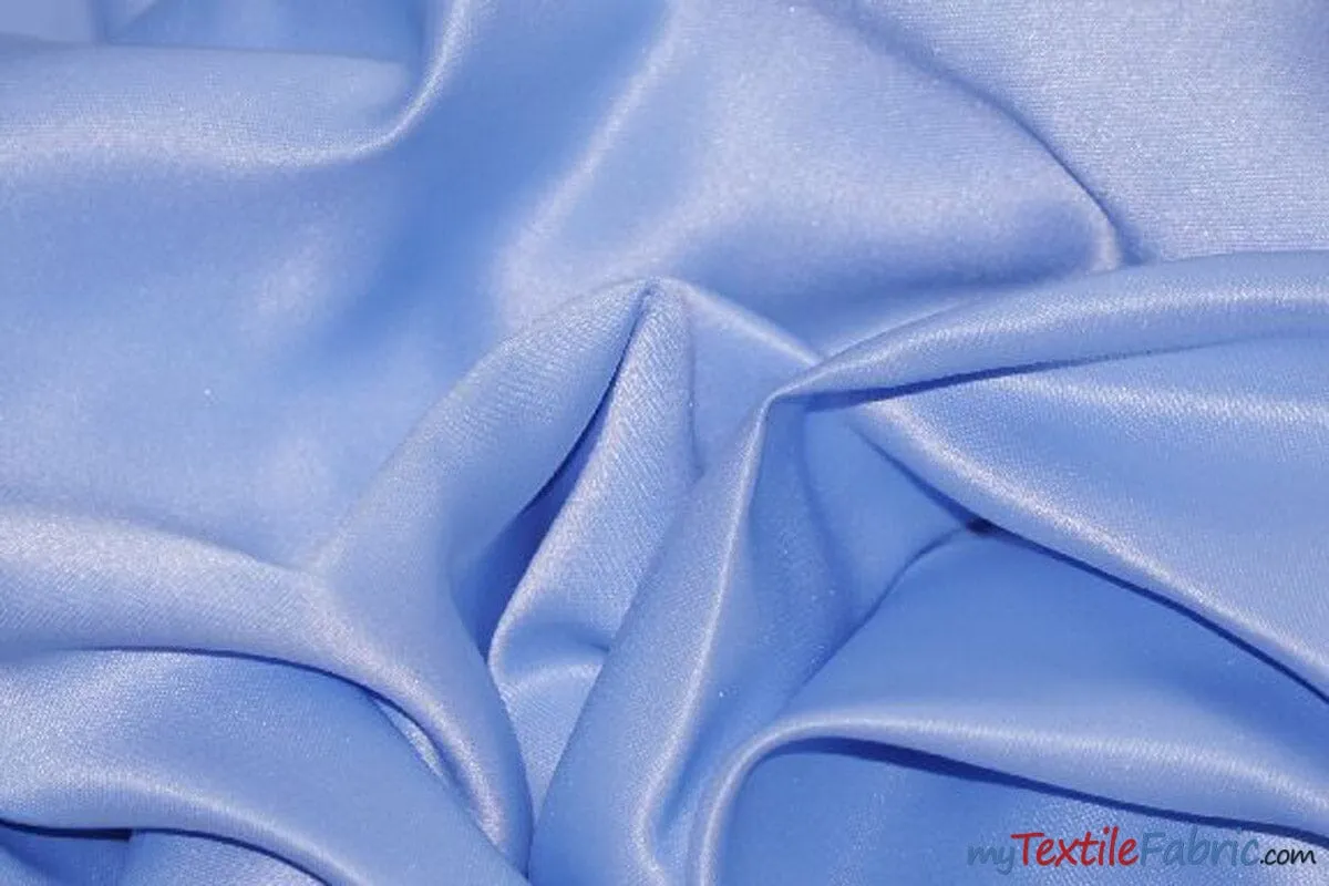 L'Amour Satin Fabric | Polyester Matte Satin | Peau De Soie | 60" Wide | Continuous Yards | Wedding Dress, Tablecloth, Multiple Colors |