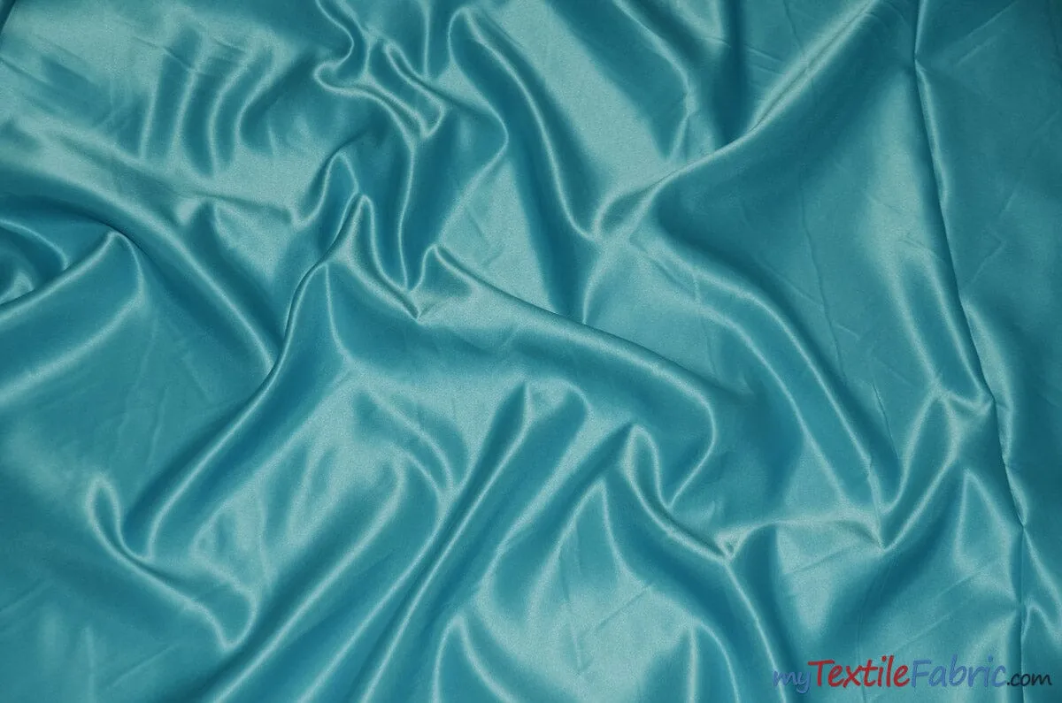 L'Amour Satin Fabric | Polyester Matte Satin | Peau De Soie | 60" Wide | Continuous Yards | Wedding Dress, Tablecloth, Multiple Colors |