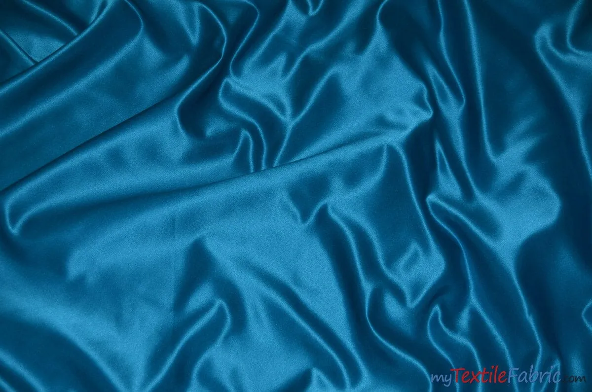 L'Amour Satin Fabric | Polyester Matte Satin | Peau De Soie | 60" Wide | Continuous Yards | Wedding Dress, Tablecloth, Multiple Colors |