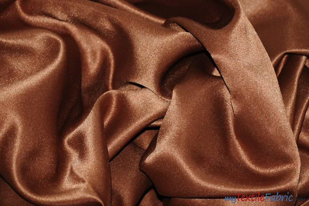 L'Amour Satin Fabric | Polyester Matte Satin | Peau De Soie | 60" Wide | Wholesale Bolt | Wedding Dress, Tablecloth, Multiple Colors |