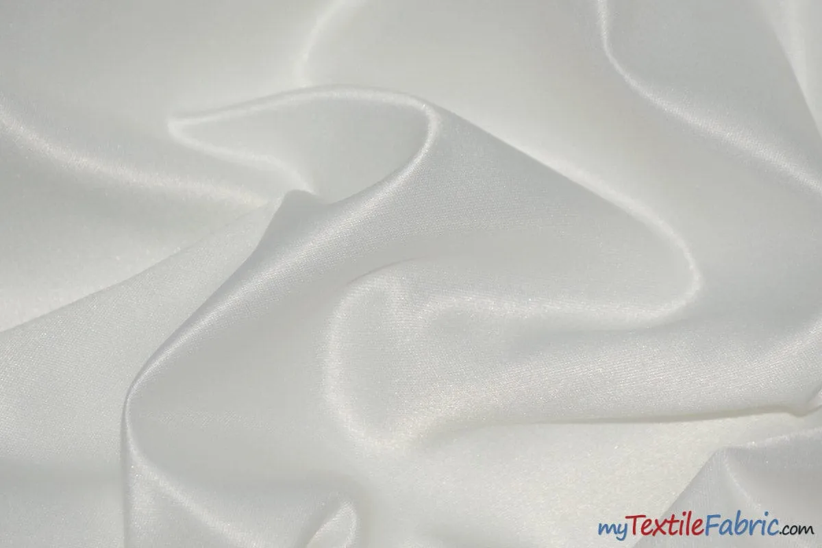 L'Amour Satin Fabric | Polyester Matte Satin | Peau De Soie | 60" Wide | Wholesale Bolt | Wedding Dress, Tablecloth, Multiple Colors |